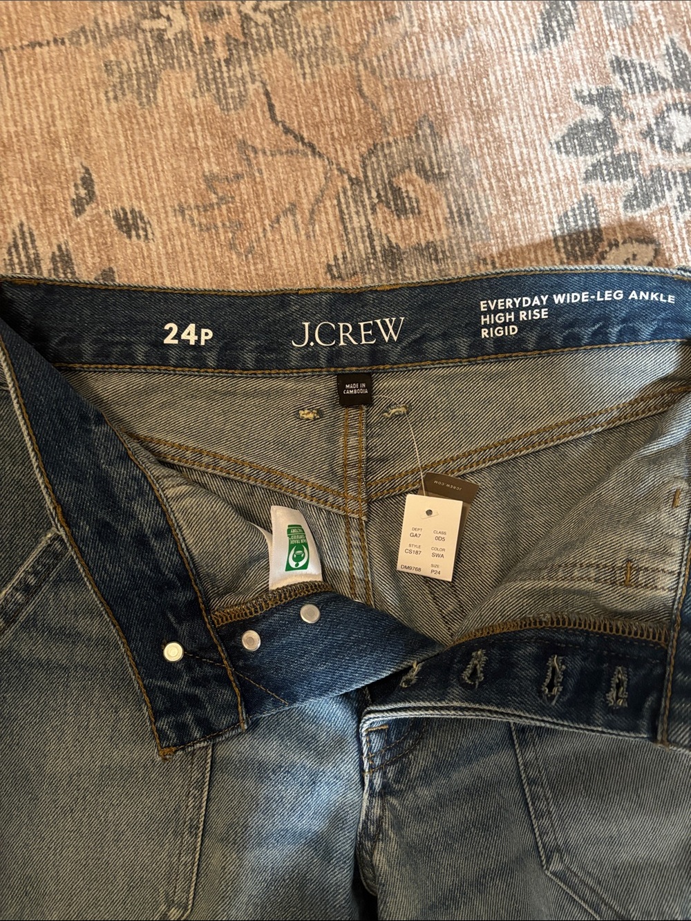 J.Crew High-Rise Wide-Leg Ankle Jeans - Classic Blue
